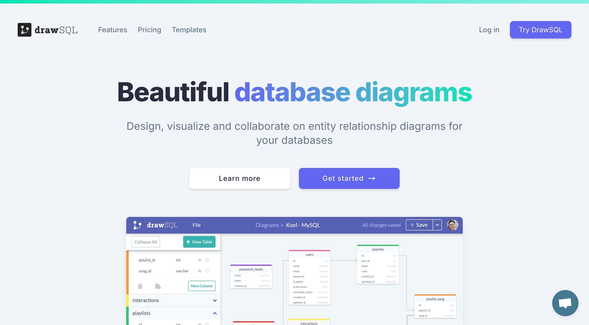 DrawSQL - 🔥 Database schema diagrams